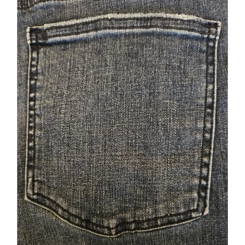 1. STATE SKINNY‎ HIGH RISE Med. Wash Distress Raw Hems Skinny Jeans Sz 29